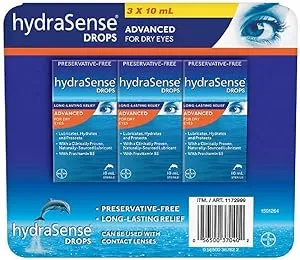 hydraSense Drops Advanced for Dry Eyes, 10 ml, 3-Pack