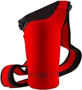 Adjustable Neoprene Bottle Holder, Racecar Red