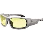 Ergodyne Skullerz Odin Safety Glasses- Gray Frame, Yellow Lens