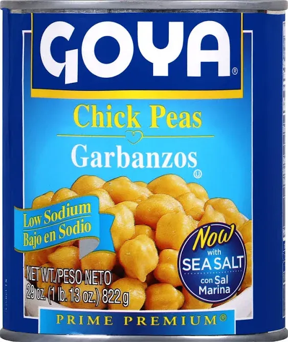 Goya Foods Low Sodium Chick Peas, Garbanzo Beans, 29 Ounce (Pack of 12)