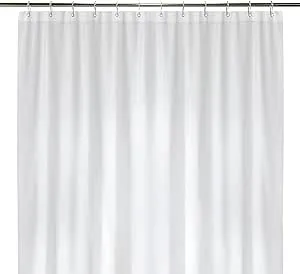 LiBa Bathroom Shower Curtain - Waterproof Plastic Shower Curtain Premium PEVA Non-Toxic with Rust Proof Grommets White 8G Heavy Duty Bathroom Accessories 72x78