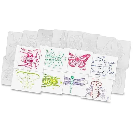Rubbing Plates - True Insects; Set of 16; no. R-5803(Colors May Vary)