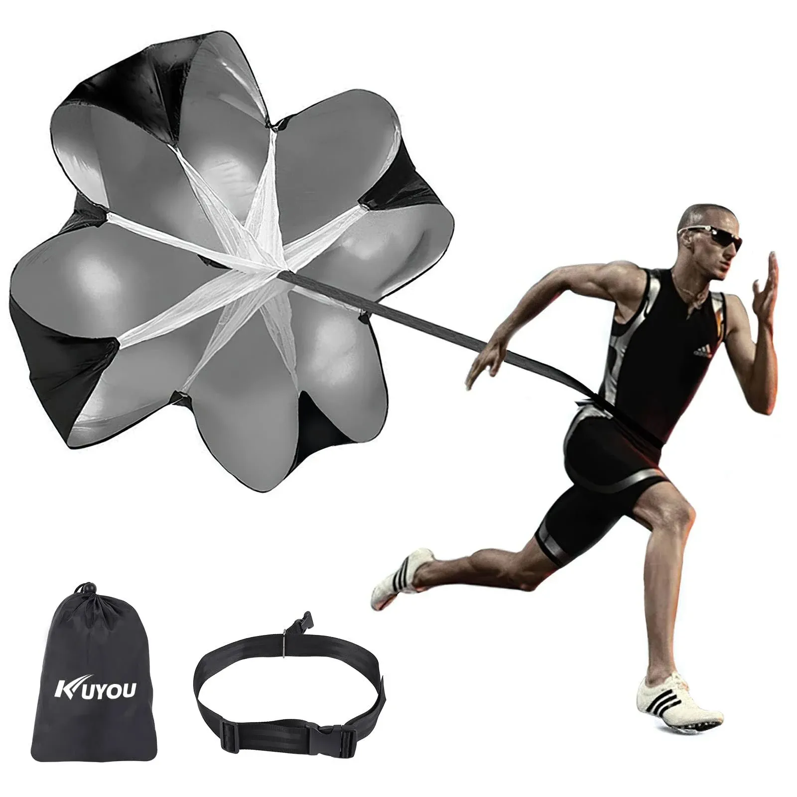 KUYOU Speed Training Resistance Parachute for Running & Fitness