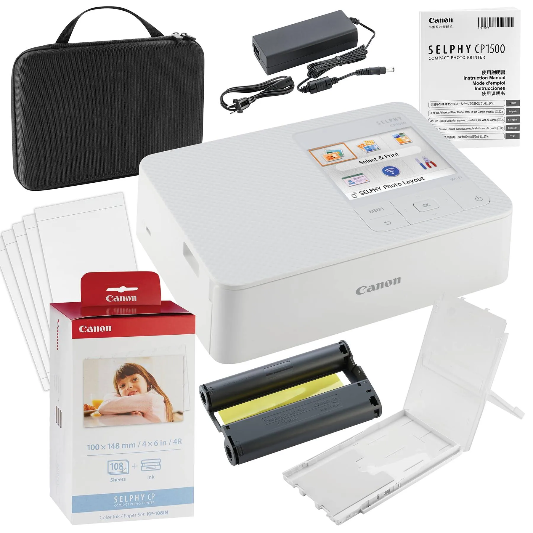 Canon SELPHY CP1500 Wireless Compact Photo Printer