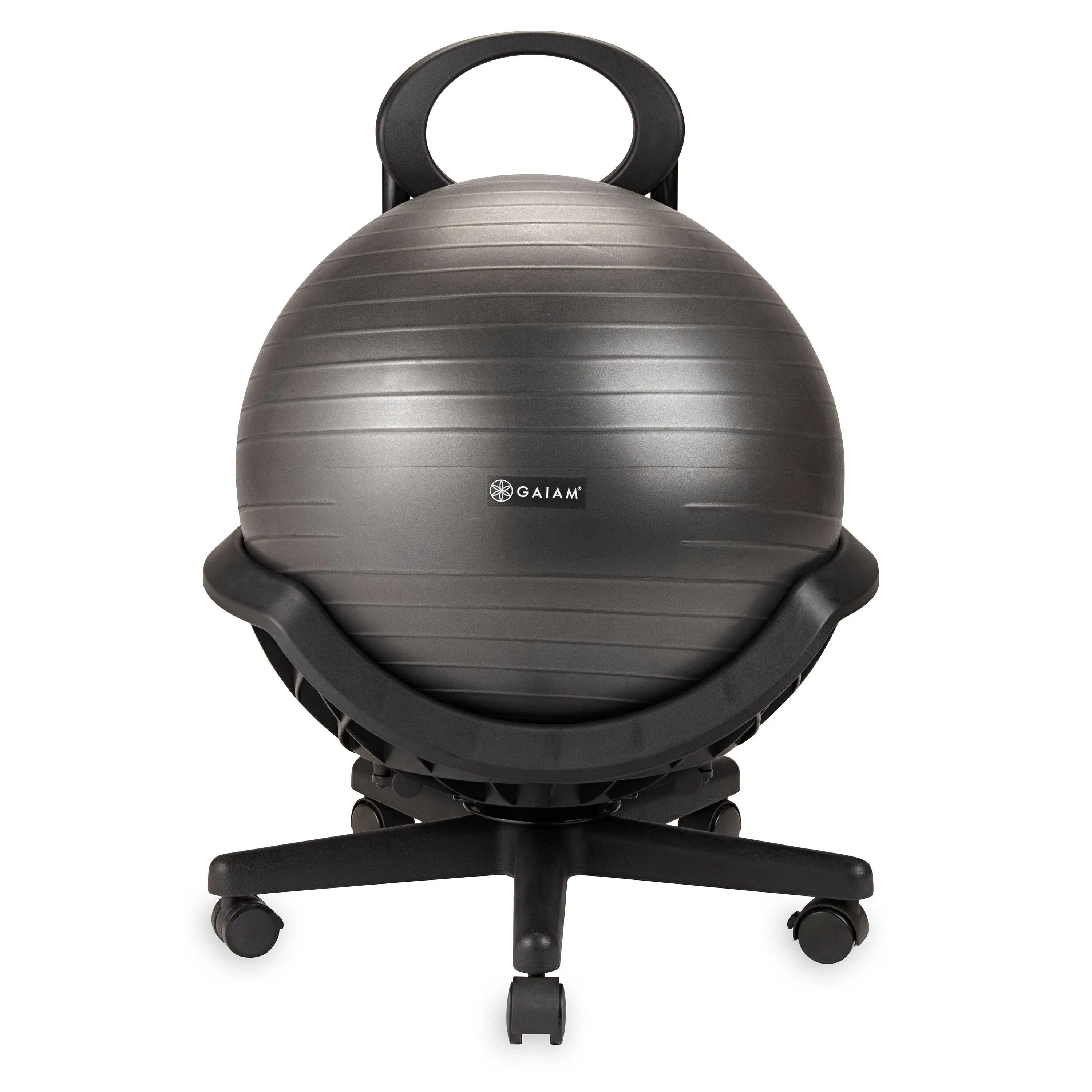 Gaiam Ultimate Balance Ball Chair with Swivel, Black