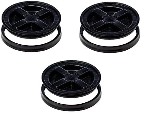 Gamma Seal Lid, Black - 3 Pack