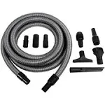 Cen-Tec Systems Upright and Canister Vacuum Extension Attachment Kit, 20 Ft. Hose w/Accessories, Black