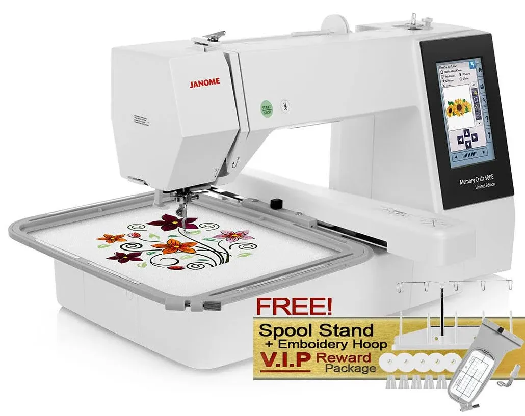 Janome Memory Craft 500E Embroidery Machine