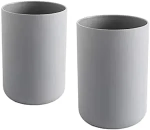 Bathroom Tumbler, Unbreakable Dishwasher Safe Drink Cup 300ml, 2 pieces (grey&grey)