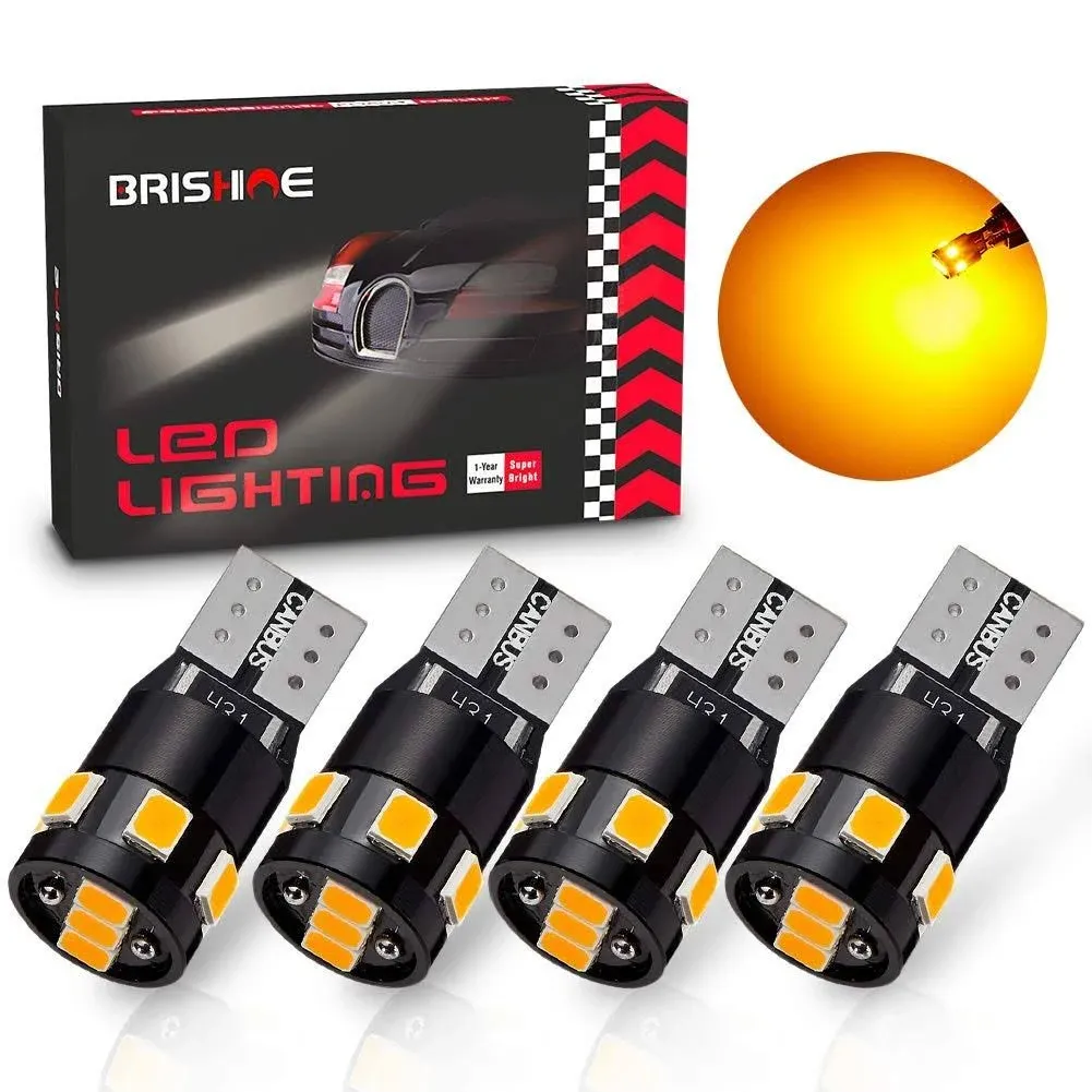 BRISHINE 300LM Extremely Bright Canbus Error Free 194 168 2825 192 W5W T10 LE...