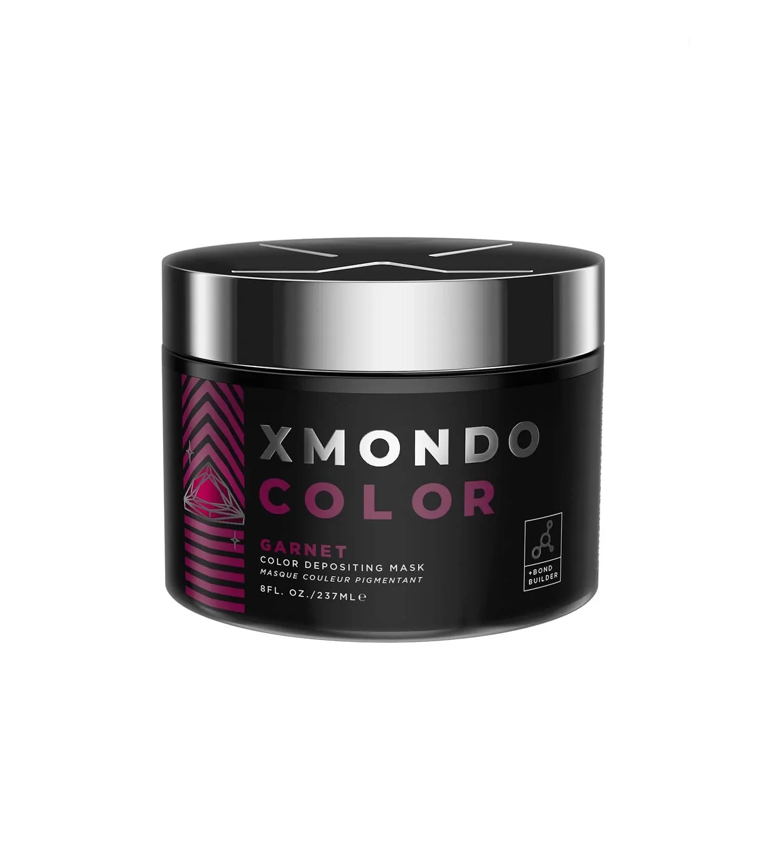 XMONDO Color Garnet Depositing Mask & Semi-Permanent Burgundy Hair Dye | Infused with Bond Booster Technology & Hyaluronic Acid for Nourishment, Revitalization & Repair, Vegan Formula, 8 Fl Oz 1-Pack