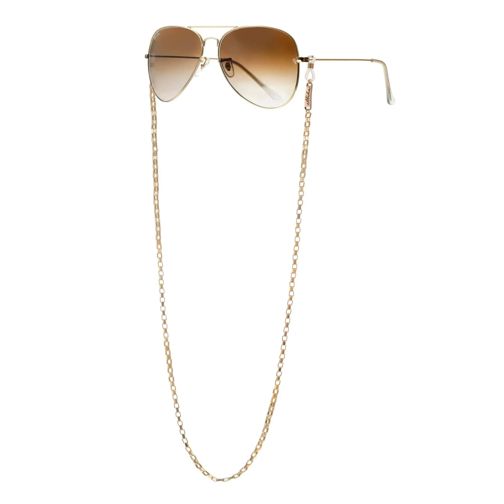 Women's 18k Gold Plated Golden Rays Rectangle Glasses Chain Necklace
      
          Women's 18k Gold Plated Golden Rays Rectangle Glasses Chain Necklace