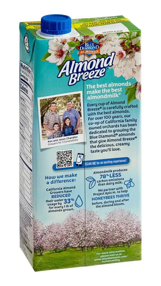 Almond Breeze Almond and Coconut Milk Blend 32 fl. oz. - 12/Case