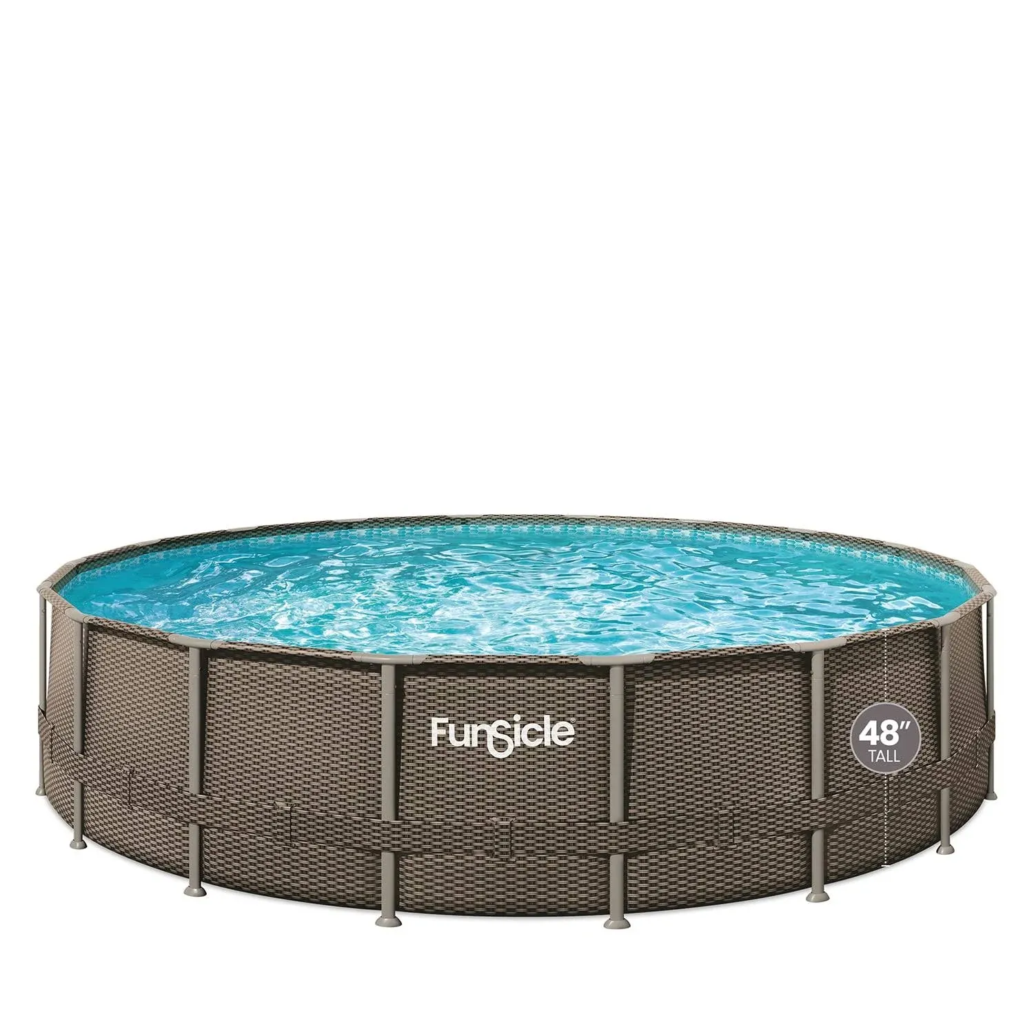 Funsicle 18 ft Oasis Designer Pool - Dark Double Rattan