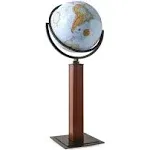 Waypoint Geographic Landen Globe, 16” Diameter Decorative Globe, Multi-Directional Viewing, 44” Tall Standing Floor World Globe For Home, Library, or Office Decor, Blue