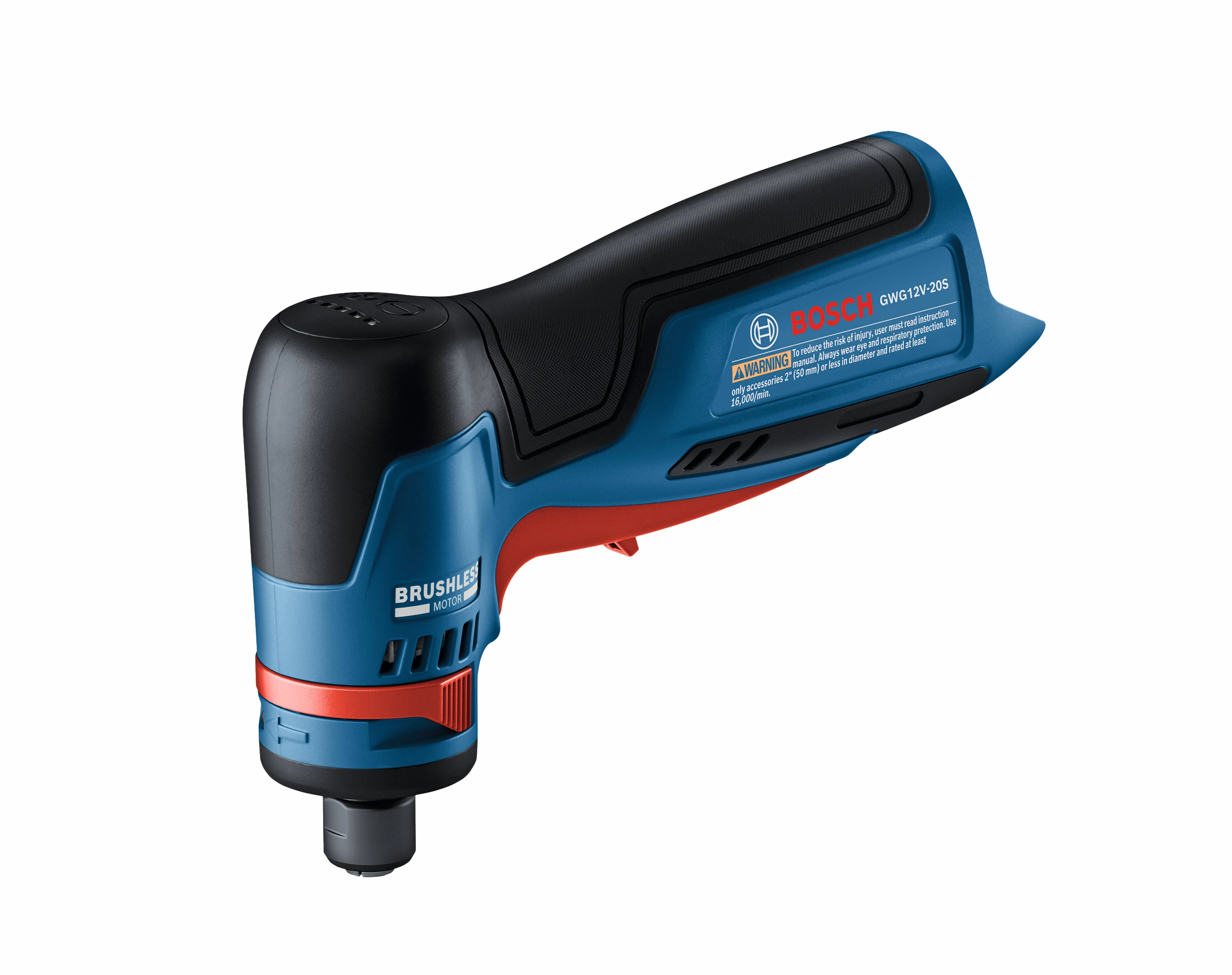 BOSCH GWG12V-20SN 12V Max 1/4 In. Right Angle Die Grinder - Compact & Lightweight for Metalworking, Automotive Repair & Construction - 5 Speed Settings, Variable Speed, Ergonomic Design - (Bare Tool)