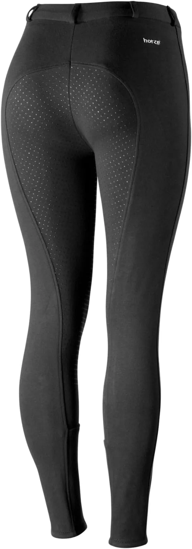 HORZE Active Women's Horse Riding Silicone Grip Full Seat Breeches | Midrise Waist with Front Pocket