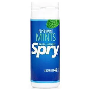 Spry Xylitol Mints, Natural Peppermint, 45ct