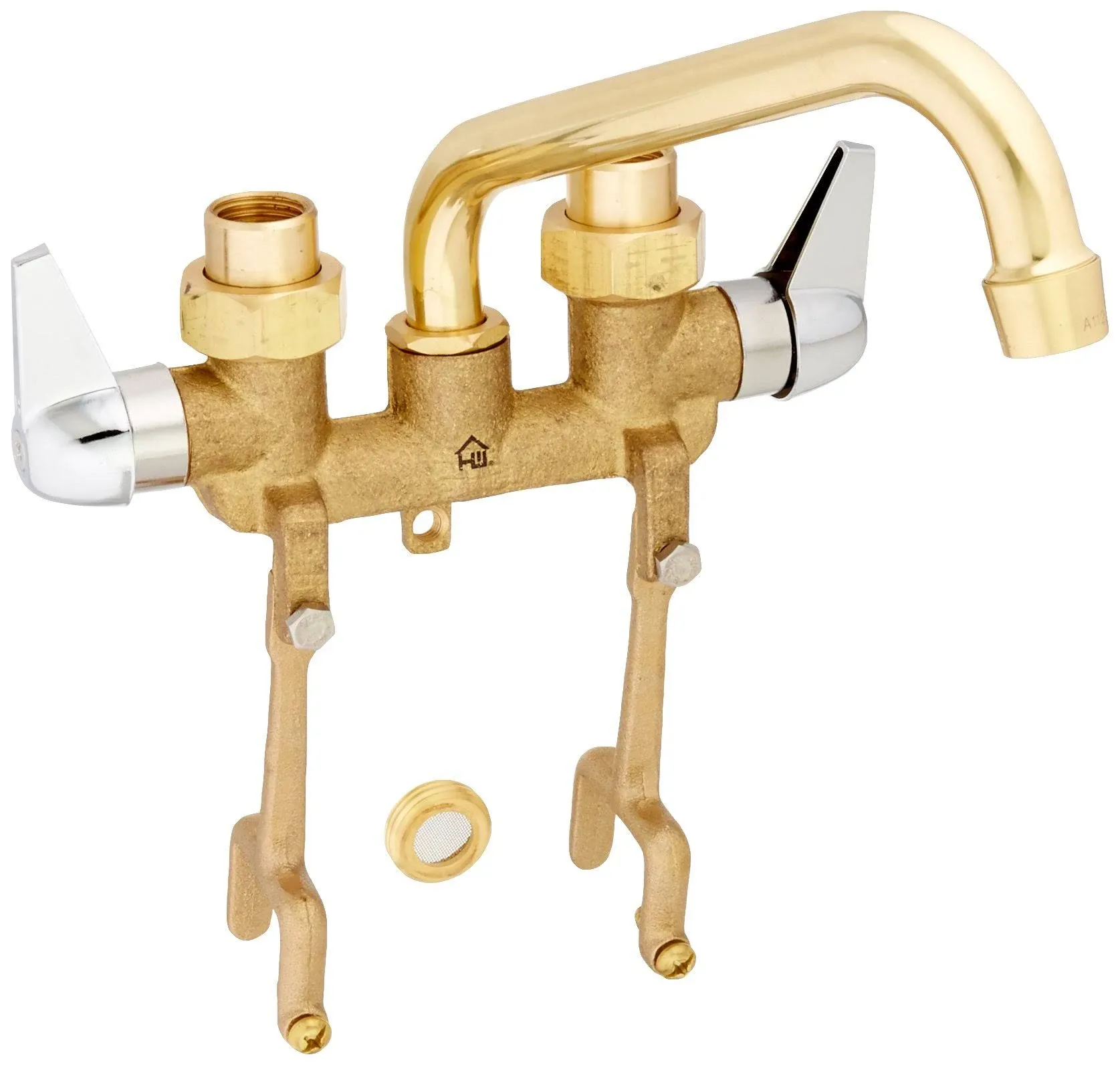 Homewerks 3310-255-RB-B Two Handle, Rough Brass Laundry Tray Faucet