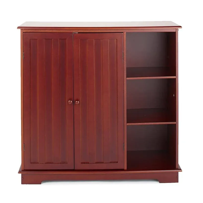 Lakeside Beadboard Storage Unit Walnut