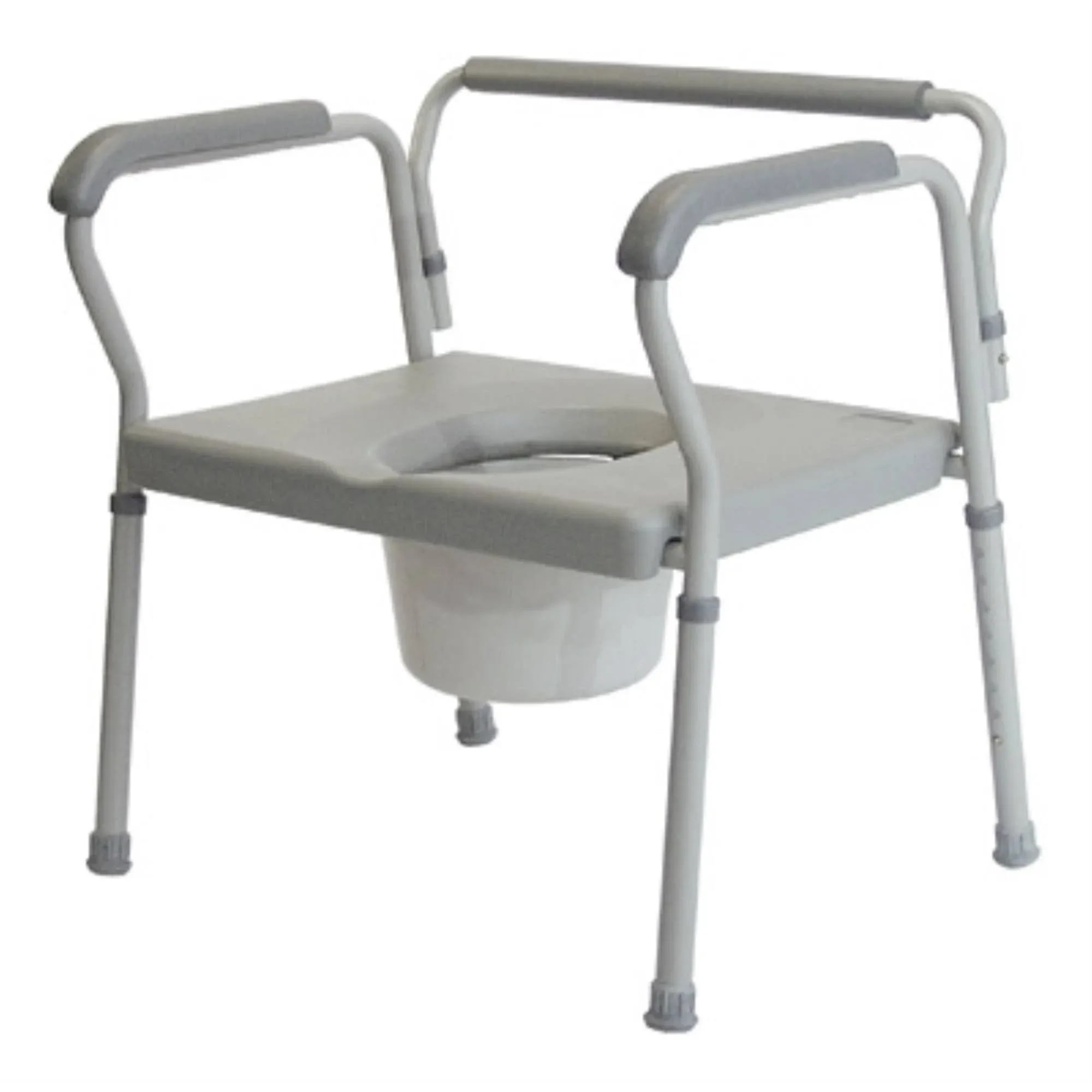 Graham-Field 7446A-2 Lumex 3-in-1 Bariatric Bedside Commode Chair, Raised Toilet Seat, Toilet Safety Rails, Supports 400 lbs., Pack of 2