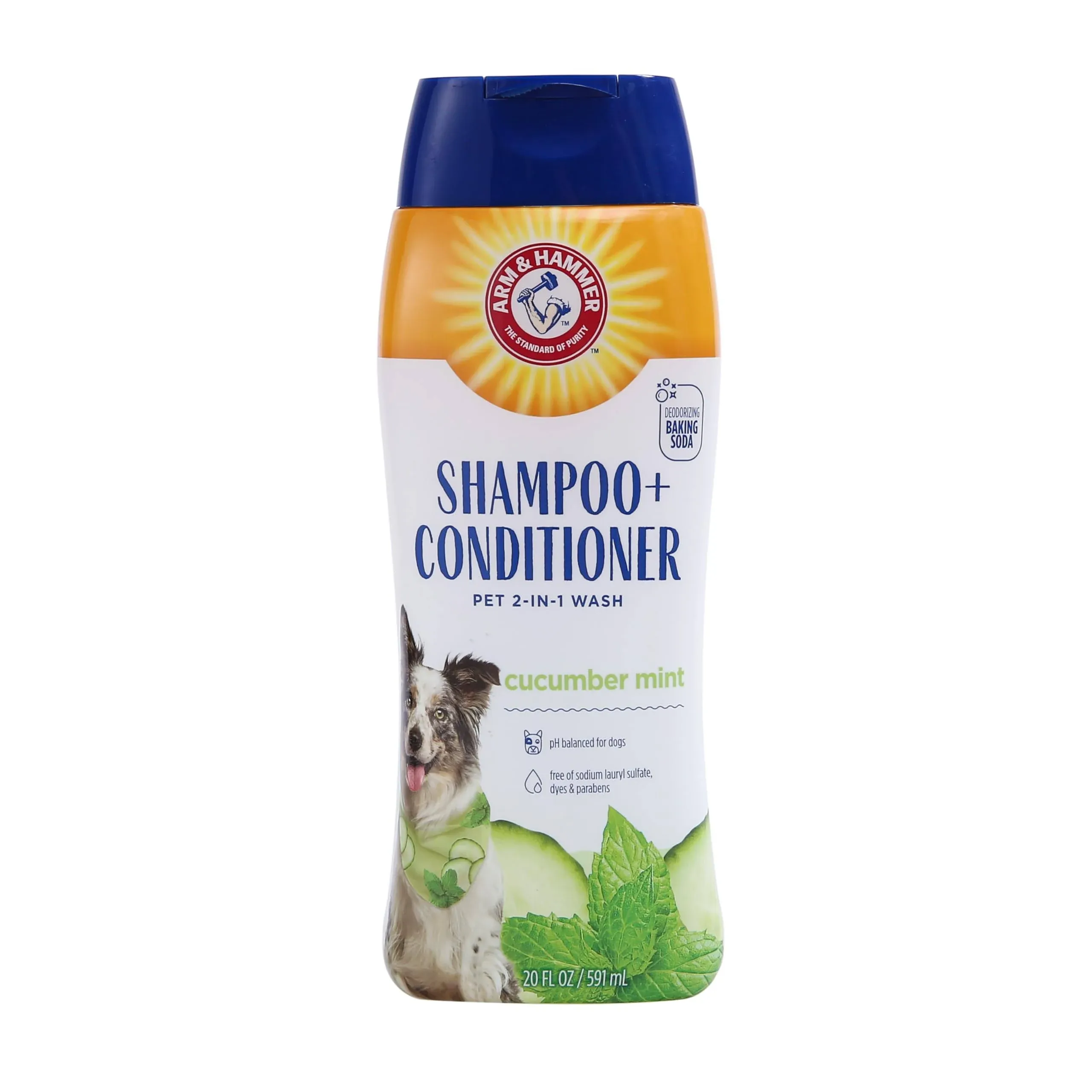 Arm & Hammer Shampoo & Conditioner, for Pets, Cucumber Mint, 2-in-1 - 20 fl oz