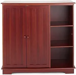 Beadboard Storage Unit Walnut