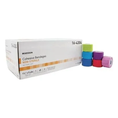 Cohesive Bandage McKesson 4 inch x 5 Yard Standard Compression