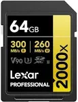 Lexar Professional 2000X UHS-II SDXC Memory Card