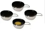 ExcelSteel Fits All 2.5&#034; Size, Perfectly Poached Brunch 4 Cups, Black 