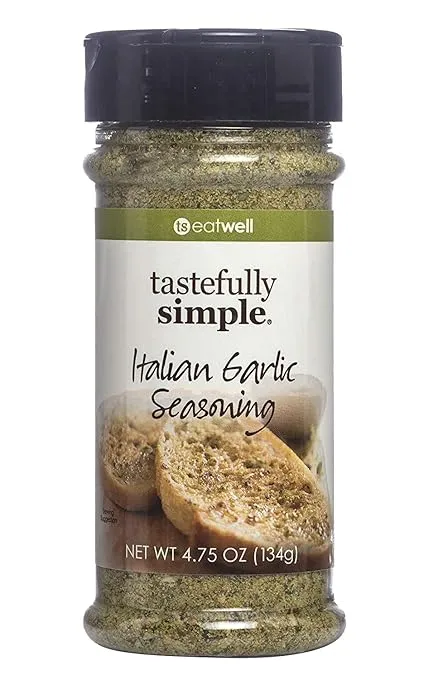 Tastefully Simple Italian Garlic Seasoning 4.75 Ounce