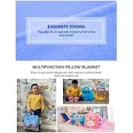 Generic Travel Bag Pillow Blanket 3 in 1 for Kids and Children 0-15 Years, Plush Pillow Blanket, Travel Blanket for Kids, Travel Pillow Bag Plush