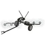 Strongway Inline Acreage Rake, 55in.W, 6 Tine Reels