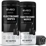 EVEO Electronics Wipes Screen Cleaner Packs of 40