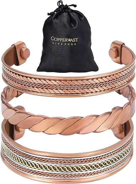 Copper Bracelets for Arthritis Therapy Magnetic Bracelets for Men and Women