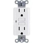 GE 32073 15-Amp Ground Fault Receptacle (White)