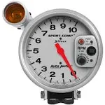 Auto Meter 3911 Sport-Comp Silver Shift-Lite Tachometer, 5.000 in.