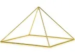 Finest Quality 51 Degree 9" 24k Gold-Plated Copper Meditation Pyramid for Healing