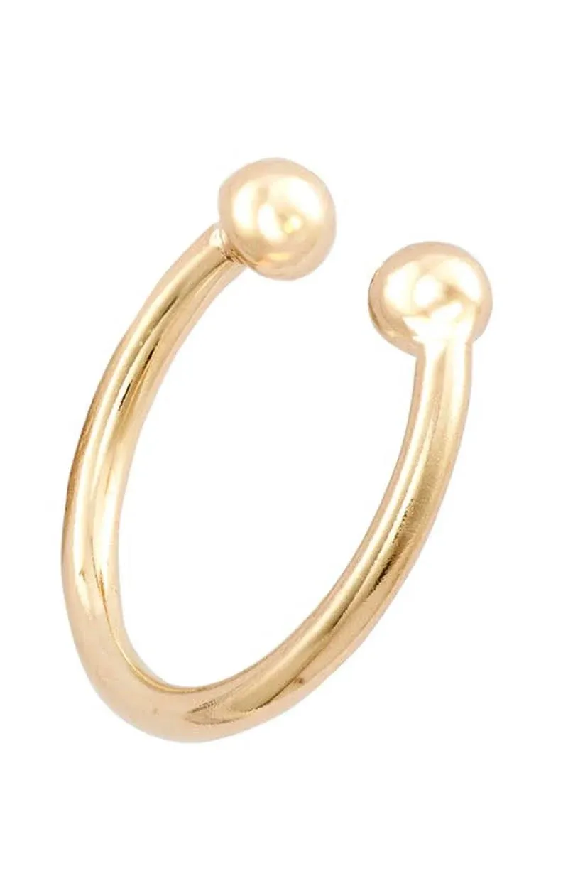 14k Yellow Gold Single Non-pierced Ear Cuff