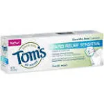 Tom's Of Maine Toothpaste, Flouride-Free, Fresh Mint, Rapid Relief Sensitive - 4 oz