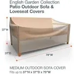 Budge English Garden Outdoor Patio Sofa Cover, Medium (Tan Tweed)