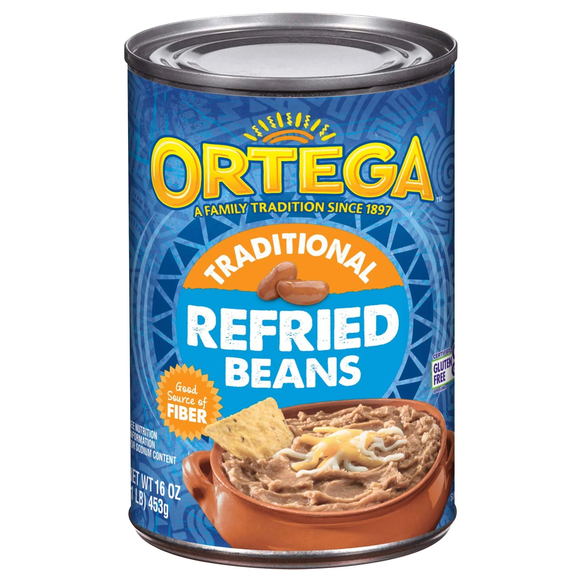 Ortega Refried Beans, Traditional, 16 oz