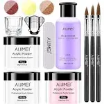 AIJIMEI Acrylic Powder Acrylic Nail Kit Professional Liquid Monomer Acrylic Nail Tools Set Nail Extension Acrylic Nail System Nail Art