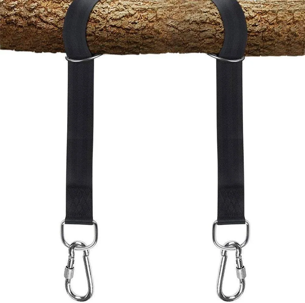 Tree Swing Hanging Straps Kit Holds 2000 lbs,8ft Extra Long Straps Strap with Safer Lock Snap Carabiner Hooks Perfect for Tree Swing & Hammocks, Perfect for Swings,Carry Pouch Easy Fast