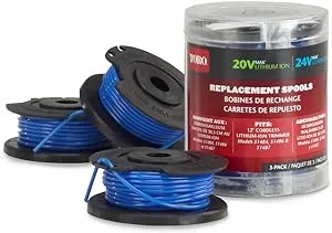 Toro 88524 3-Pack Replacement Spools Trimmers, 20/24-volt, 12-Inch