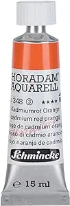 Schmincke Horadam Aquarell Artist Watercolor - Cadmium Red Orange, 15 ml tube