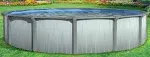 Lake Effect Pools 'Meadows Reprieve' 21' Round Above Ground Swimming Pool | 52" Inch Height | Resin Protected Steel Sided Walls | 25 Gauge Overlap Liner & Skimmer