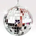 ArtCreativity 4 Inch Mirror Disco Ball - Silver Disco Ball with Hanging String for Parties, Birthdays, and Weddings - 90’s Disco Party Decorations and Supplies, Ceiling Décor Disco Accessories