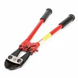 RIDGID Bolt Cutters: Steel, For 3/8 in Max Dia Soft Steel, For 5/16 in Max Dia Medium Steel, Red