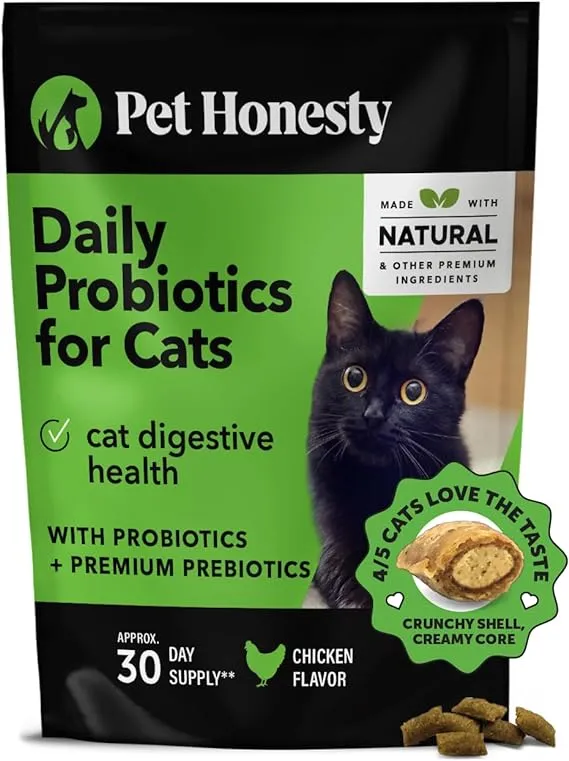 Pet Honesty Probiotics Gut & Immune Health Dual Textured Chews for Cats (3.7 oz)